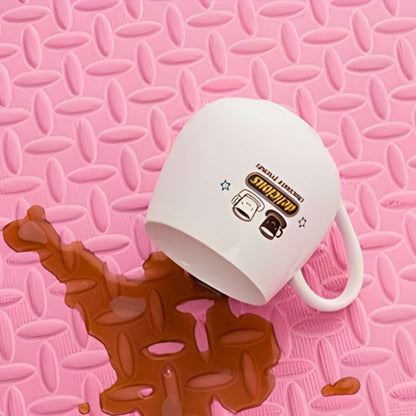tapis puzzle imperméable dégât de café de maman