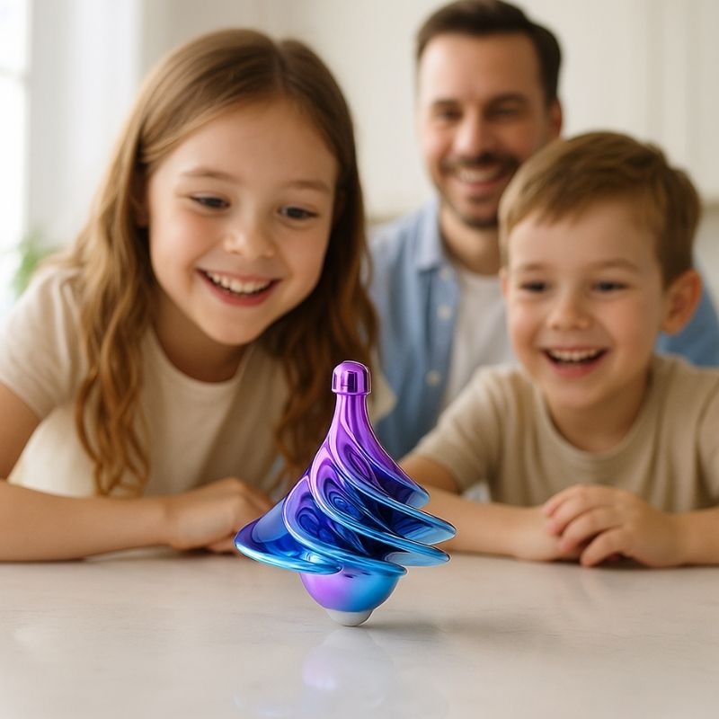 une-famille-ragarde-une-toupie-bleue-et-rose-tournoyer-sur-la-table