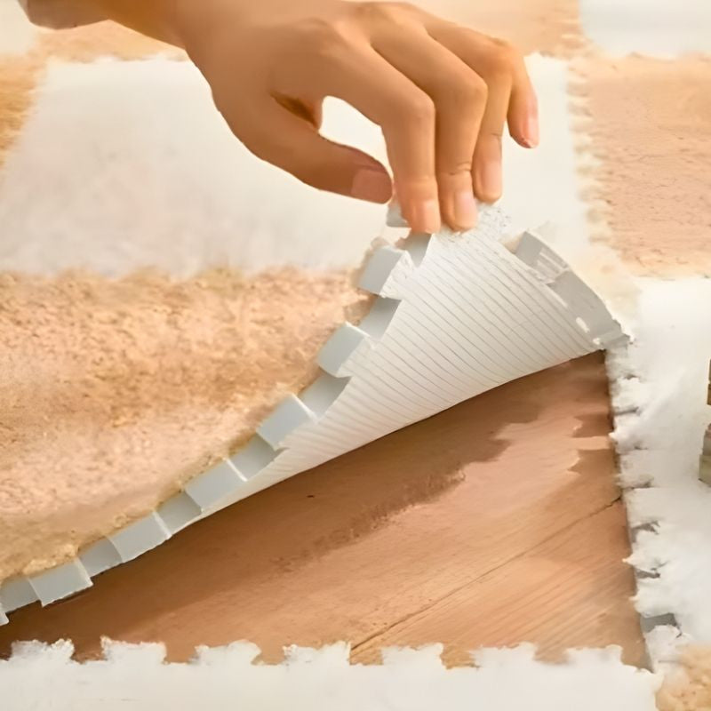 tuile de tapis puzzle souple et confortable avec duvet soyeux